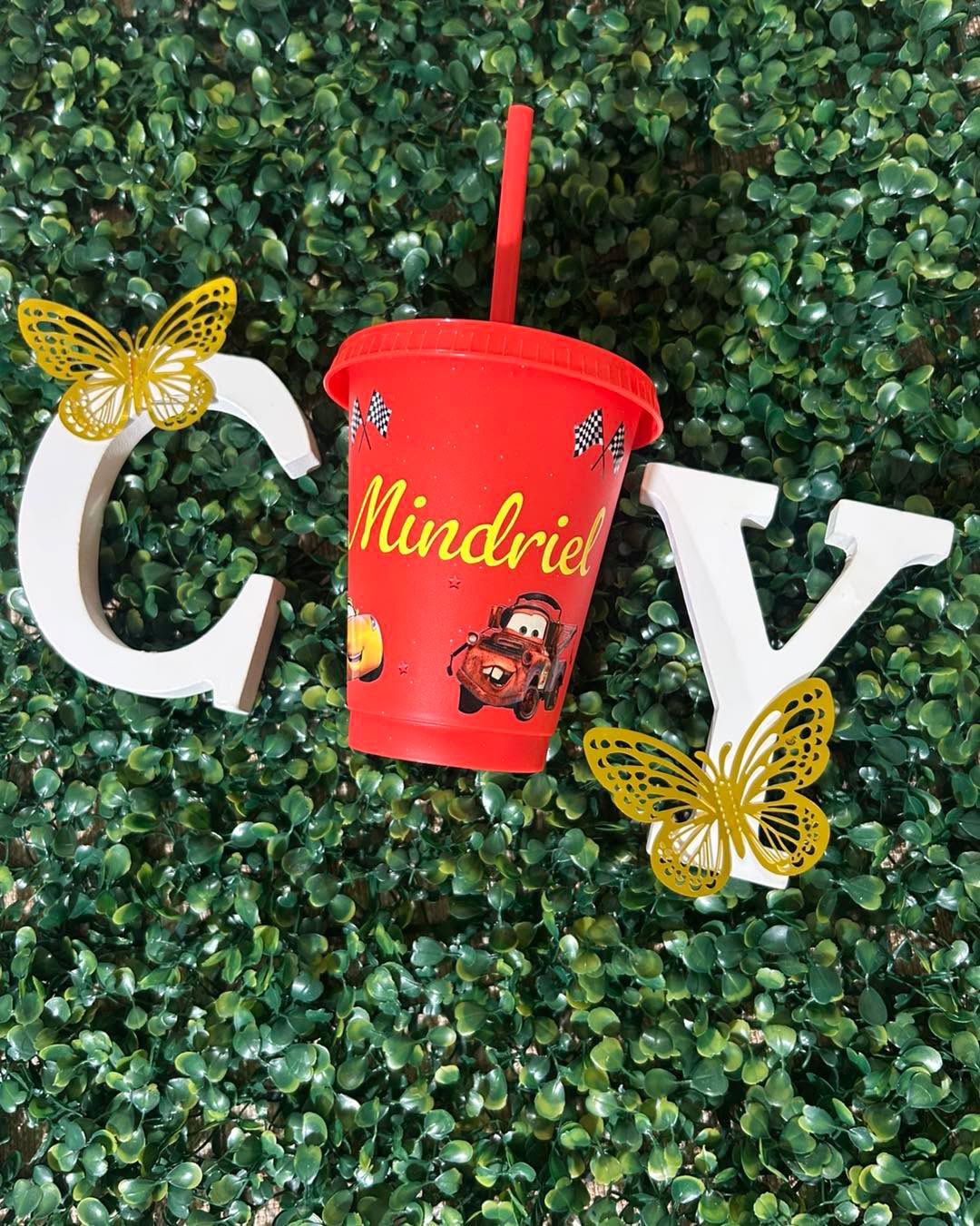 Vaso plástico 12oz de color personalizado con DTF/UV 💖